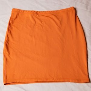 Orange Mini Skirt - M